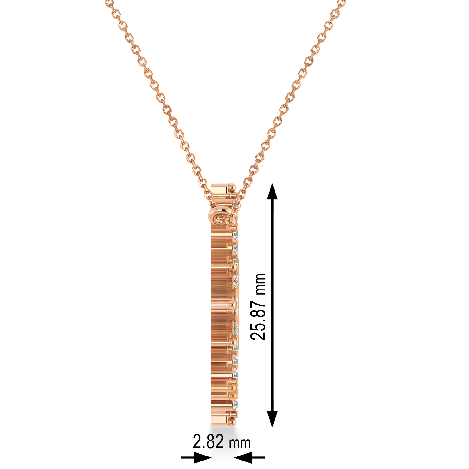 Diamond Sun Pendant Necklace 14k Rose Gold (0.56ct)