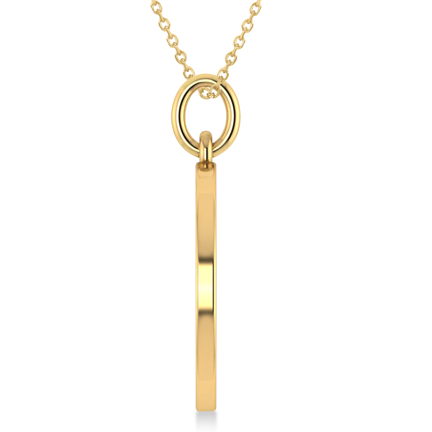 Capricorn Coin Zodiac Pendant Necklace 14k Yellow Gold