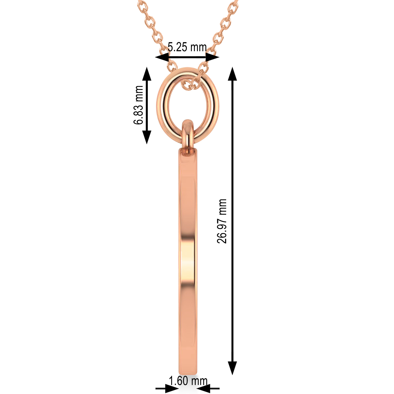 Taurus Coin Zodiac Pendant Necklace 14k Rose Gold