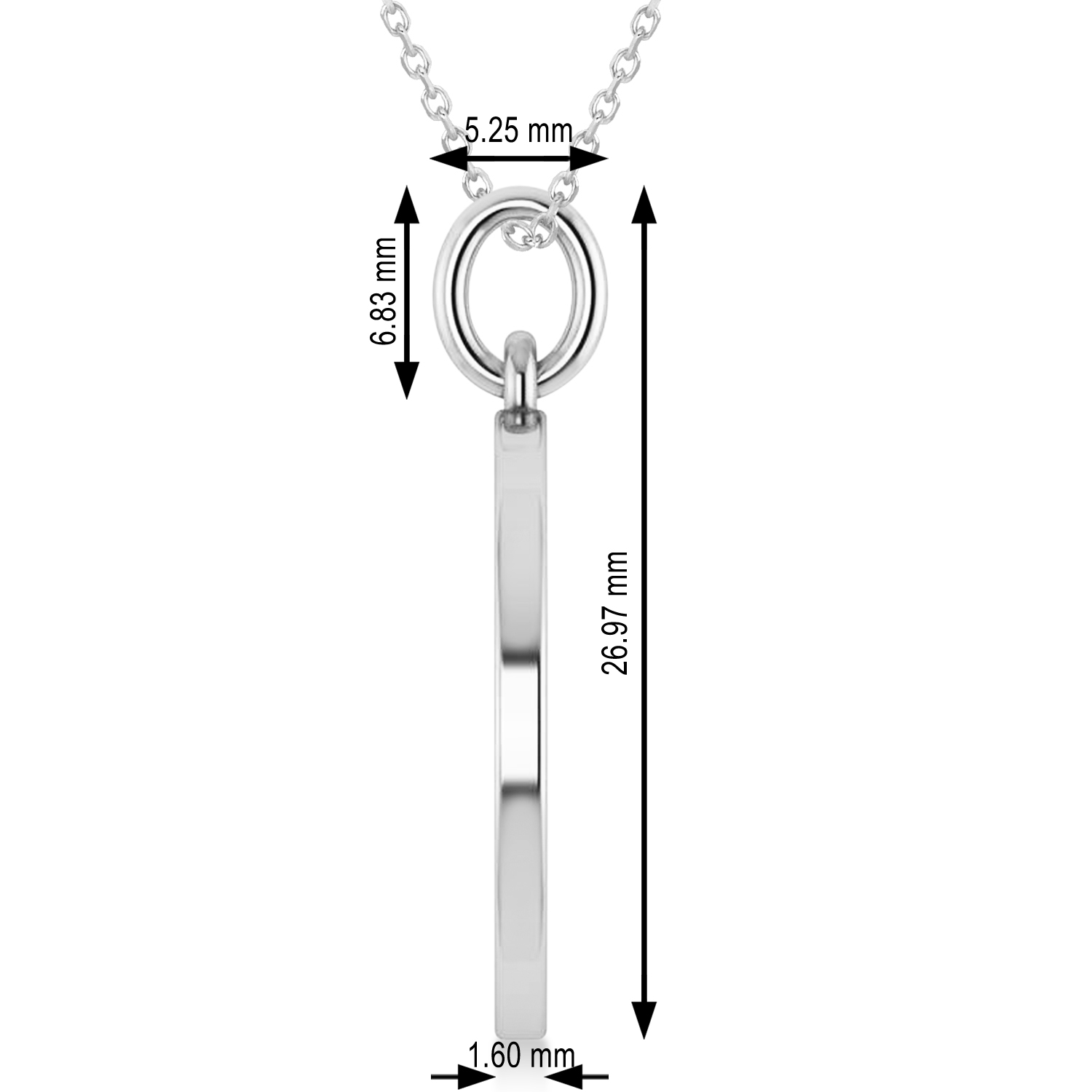 Taurus Coin Zodiac Pendant Necklace 14k White Gold