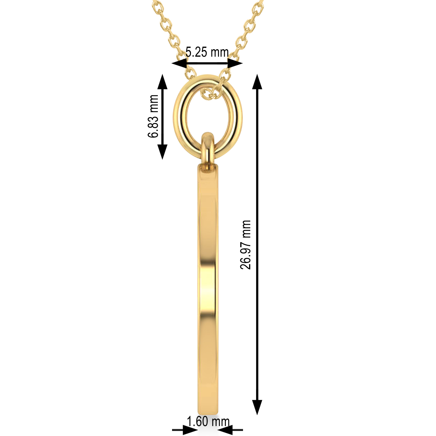 Sagittarius Coin Zodiac Pendant Necklace 14k Yellow Gold