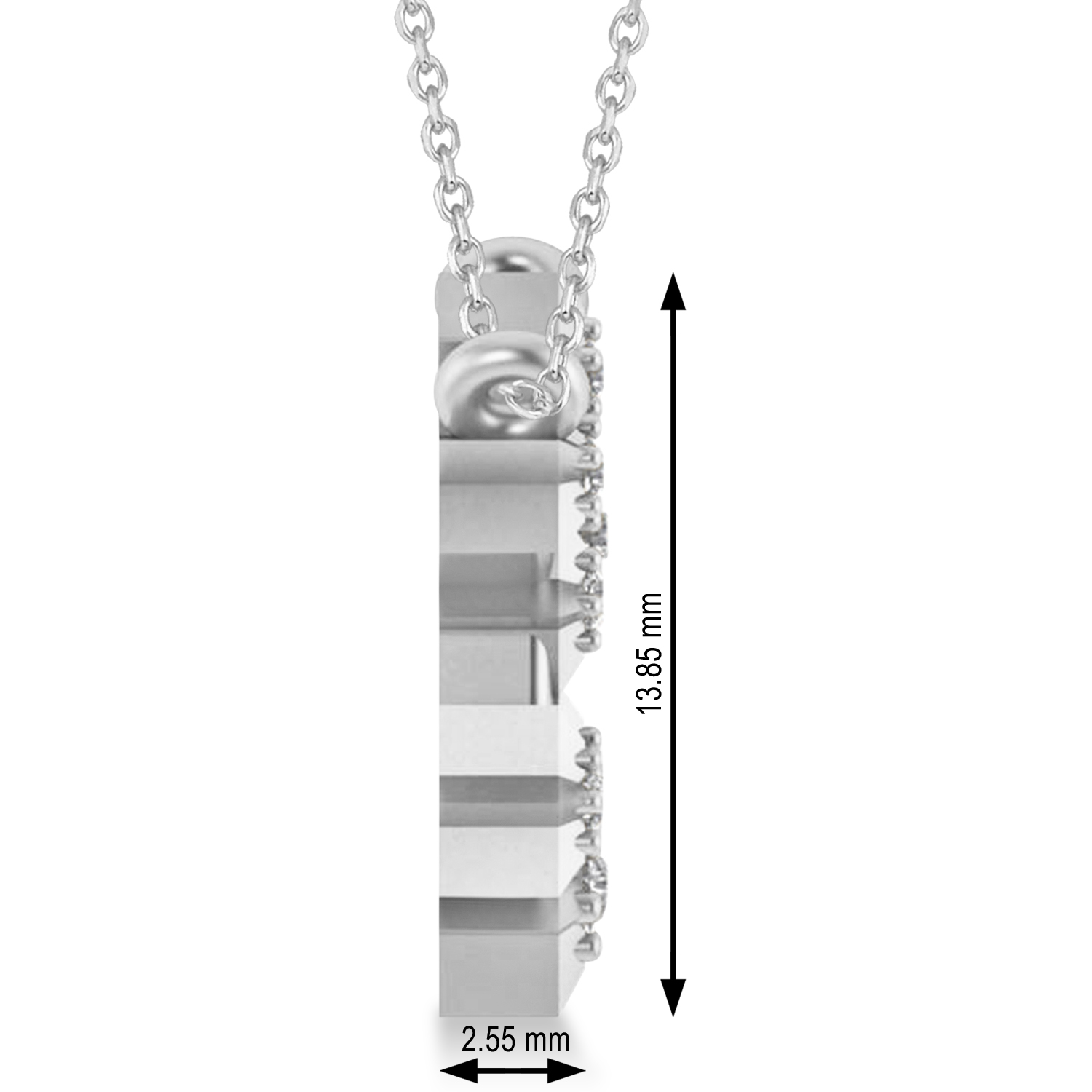 Diamond Aquarius Zodiac Constellation Star Necklace 14k White Gold (0.09ct)