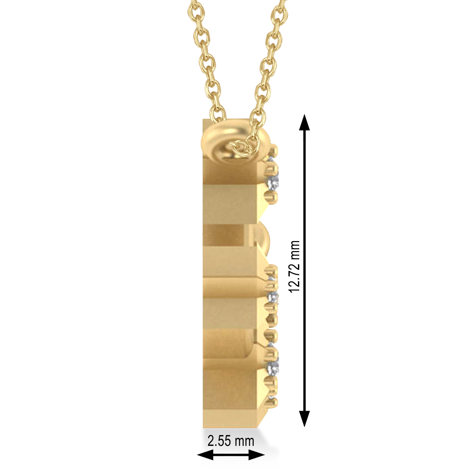 Diamond Taurus Zodiac Constellation Star Necklace 14k Yellow Gold (0.07ct)