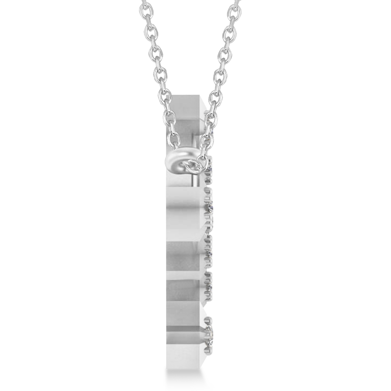 Diamond Gemini Zodiac Constellation Star Necklace 14k White Gold (0.12ct)