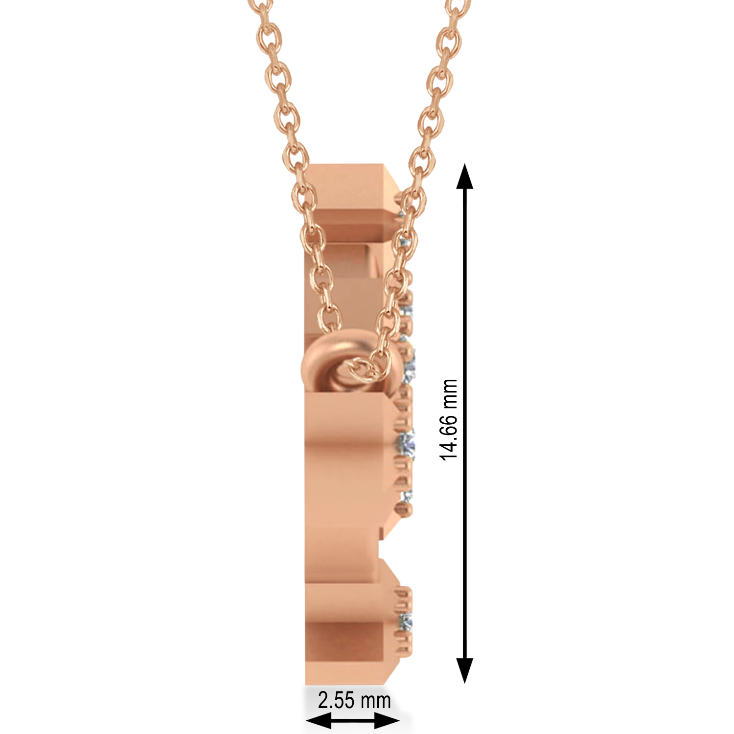 Diamond Scorpio Zodiac Constellation Star Necklace 14k Rose Gold (0.10ct)