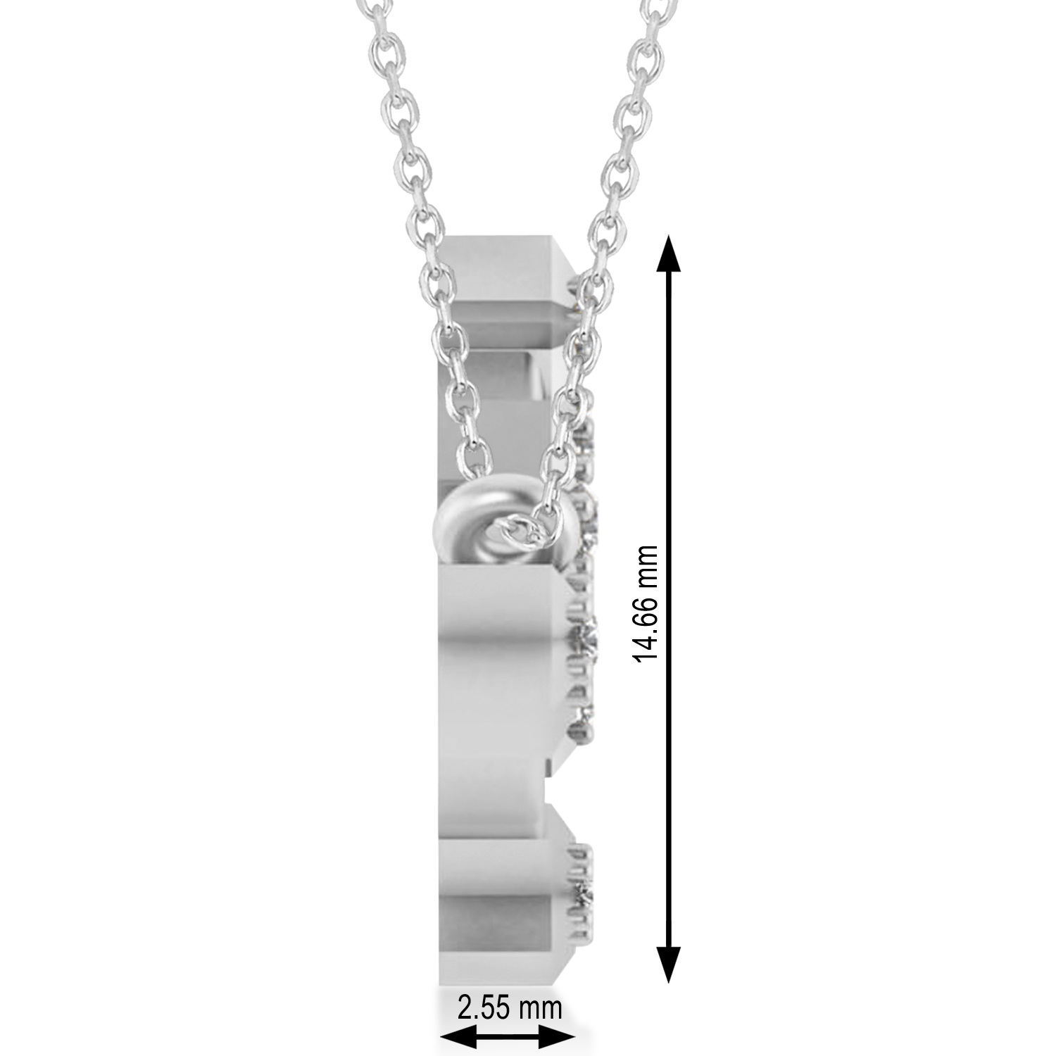 Diamond Scorpio Zodiac Constellation Star Necklace 14k White Gold (0.10ct)