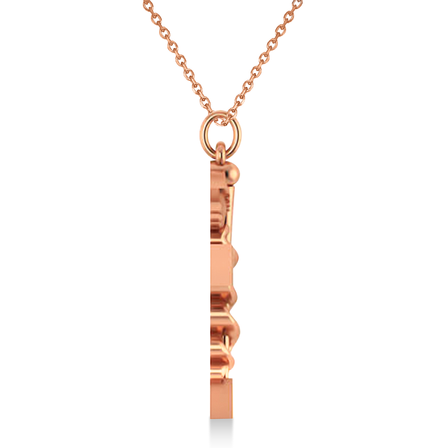 Medical PTA Symbol Pendant Necklace 14k Rose Gold