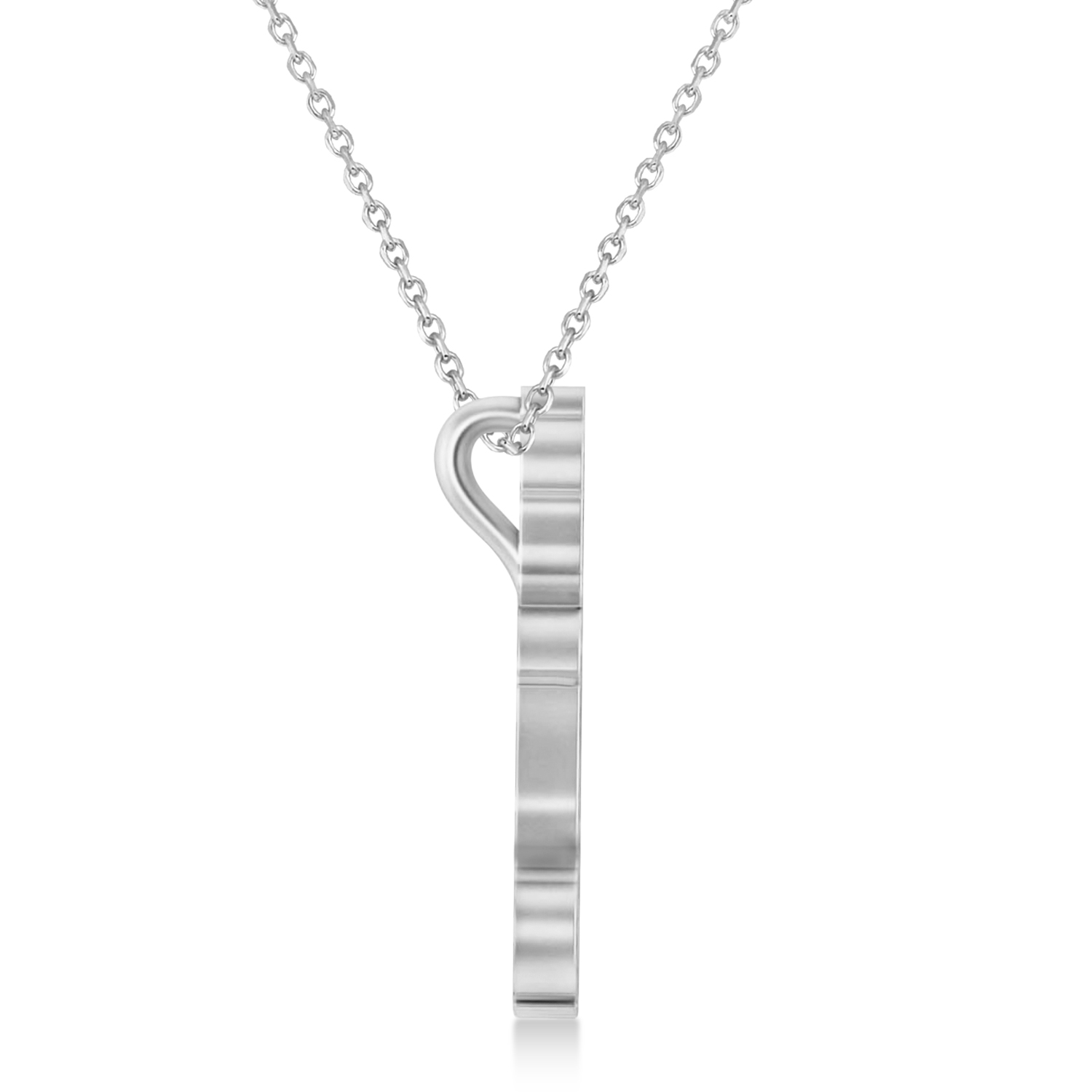 Buddha Spirituality Pendant Necklace 14k White Gold