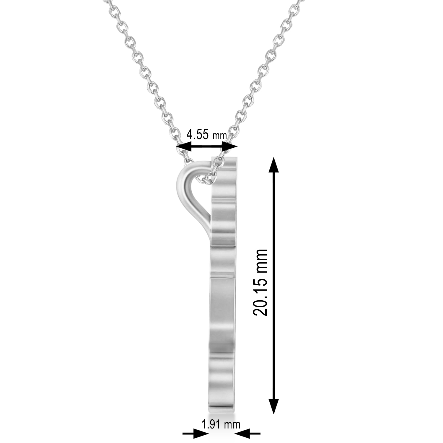 Buddha Spirituality Pendant Necklace 14k White Gold