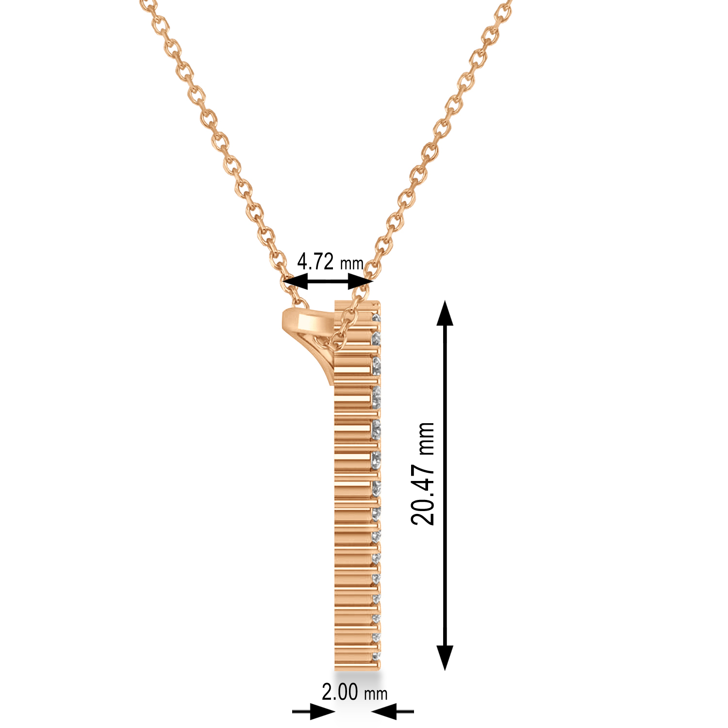 Diamond Open Heart Pendant Necklace 14k Rose Gold (0.60ct)