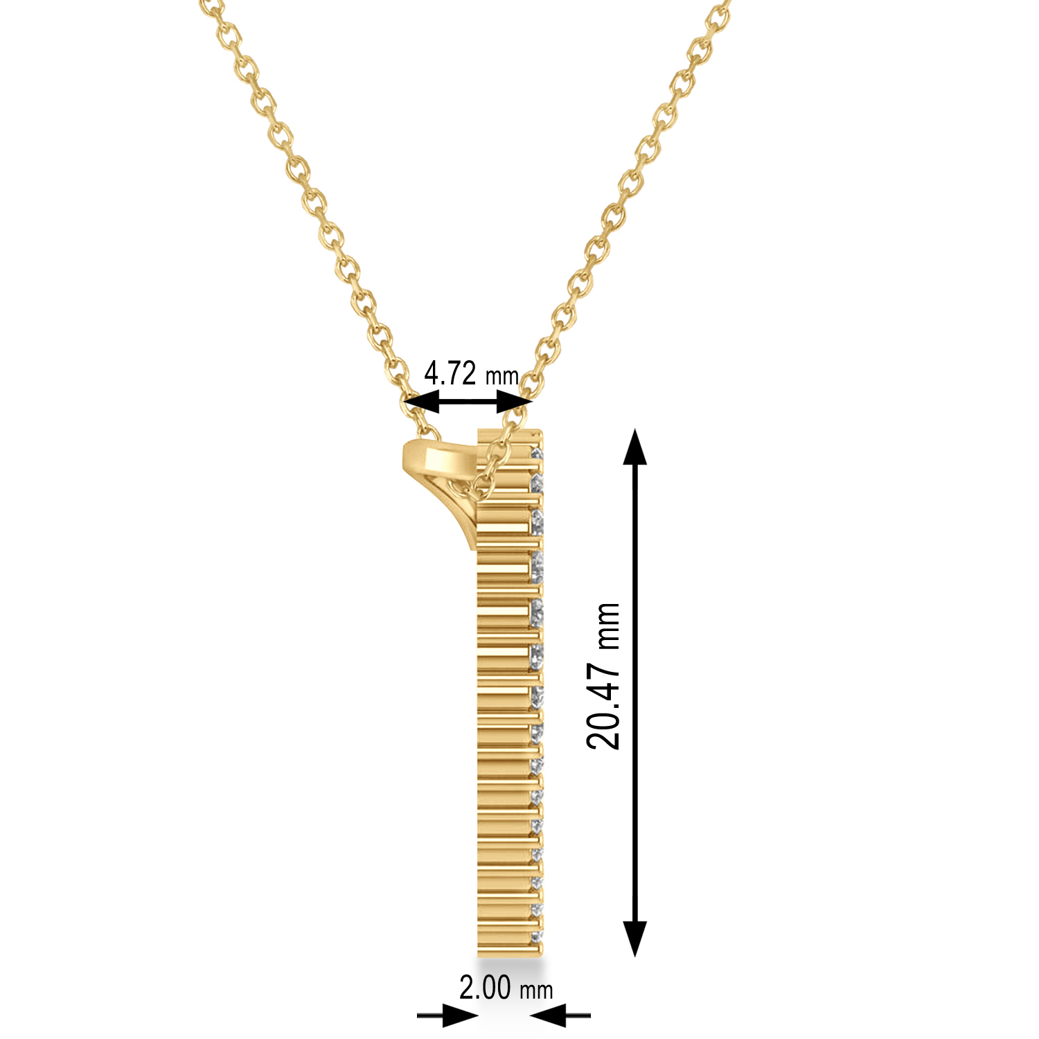 Diamond Open Heart Pendant Necklace 14k Yellow Gold (0.60ct)