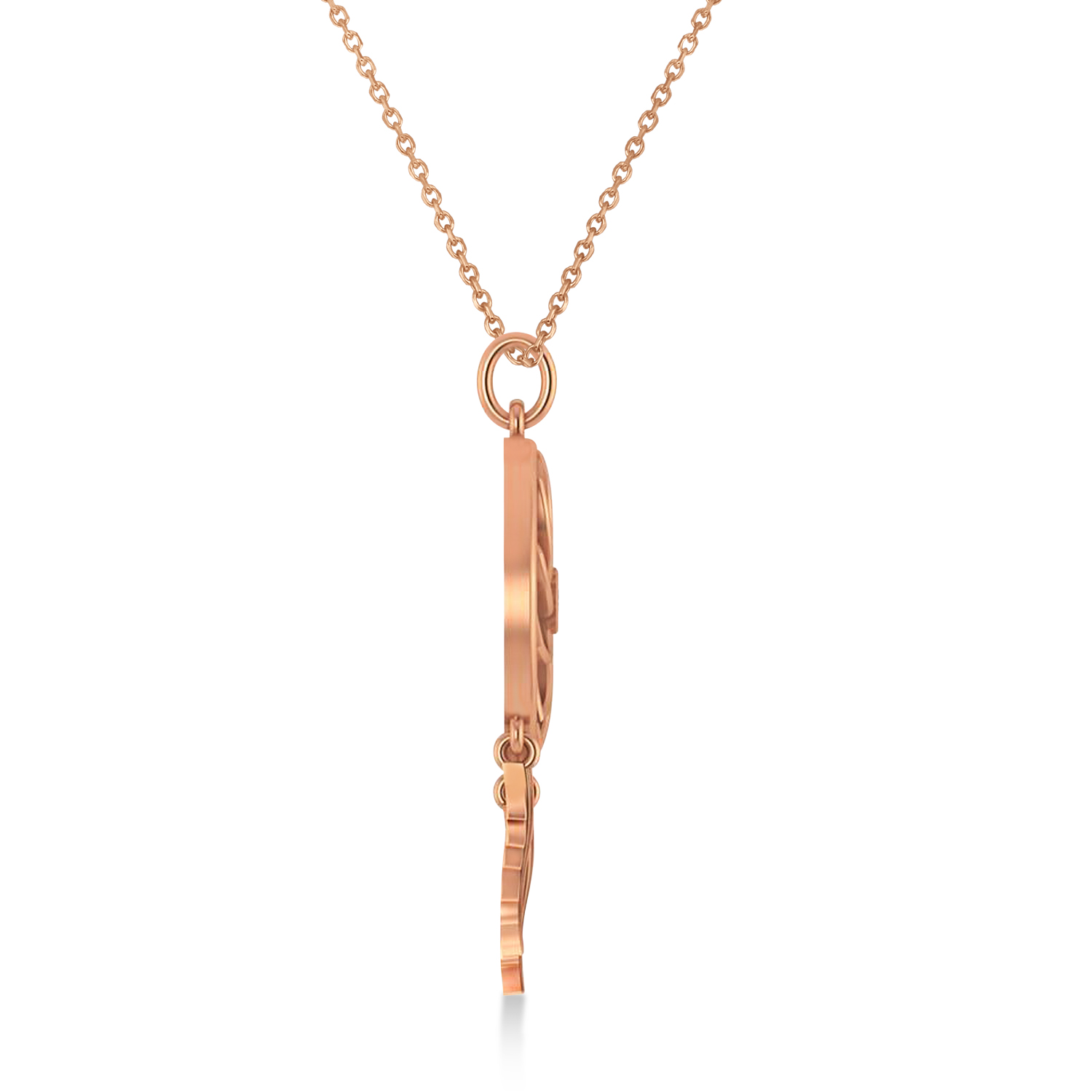 Diamond Dream Catcher Pendant Necklace 14k Rose Gold (0.10ct)