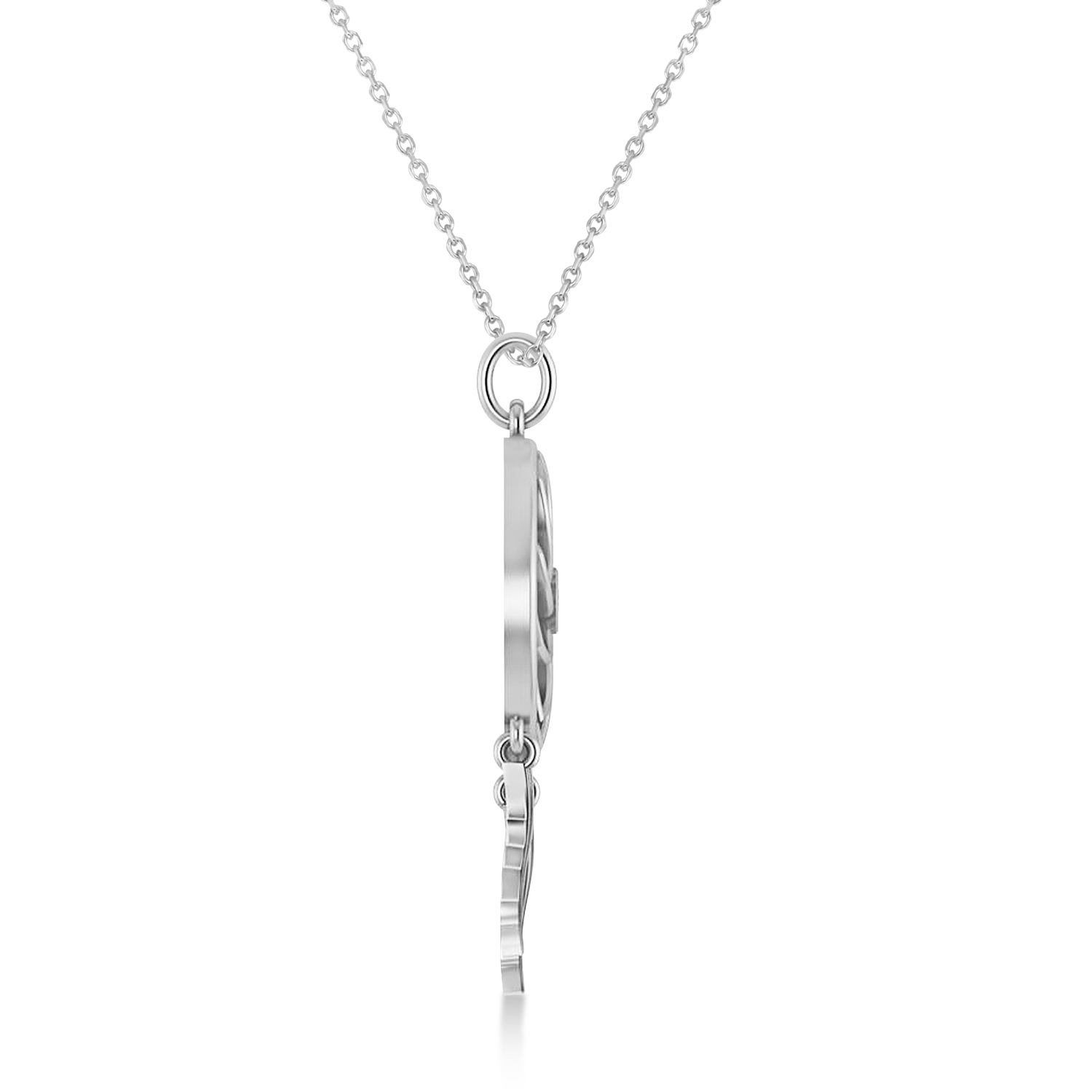 Diamond Dream Catcher Pendant Necklace 14k White Gold (0.10ct)