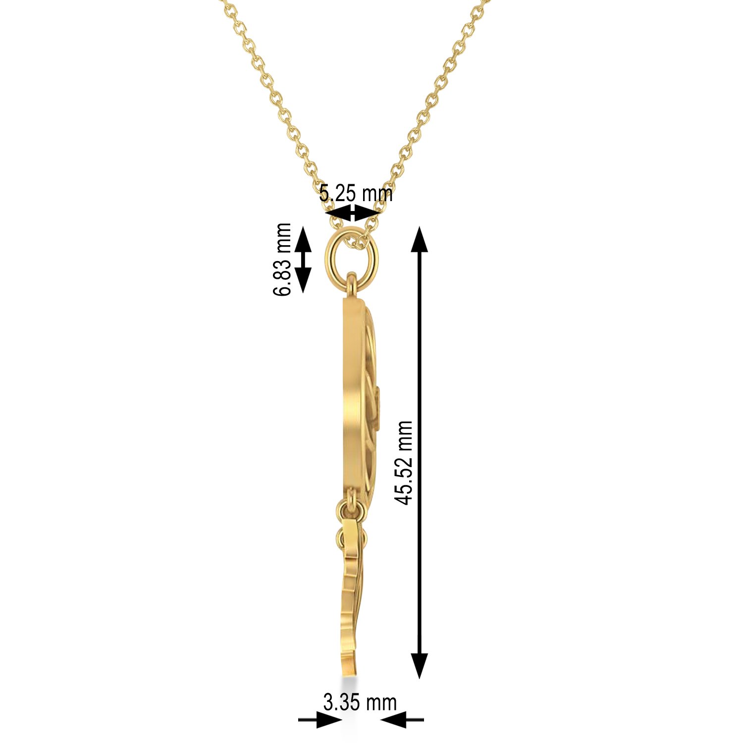 Diamond Dream Catcher Pendant Necklace 14k Yellow Gold (0.10ct)