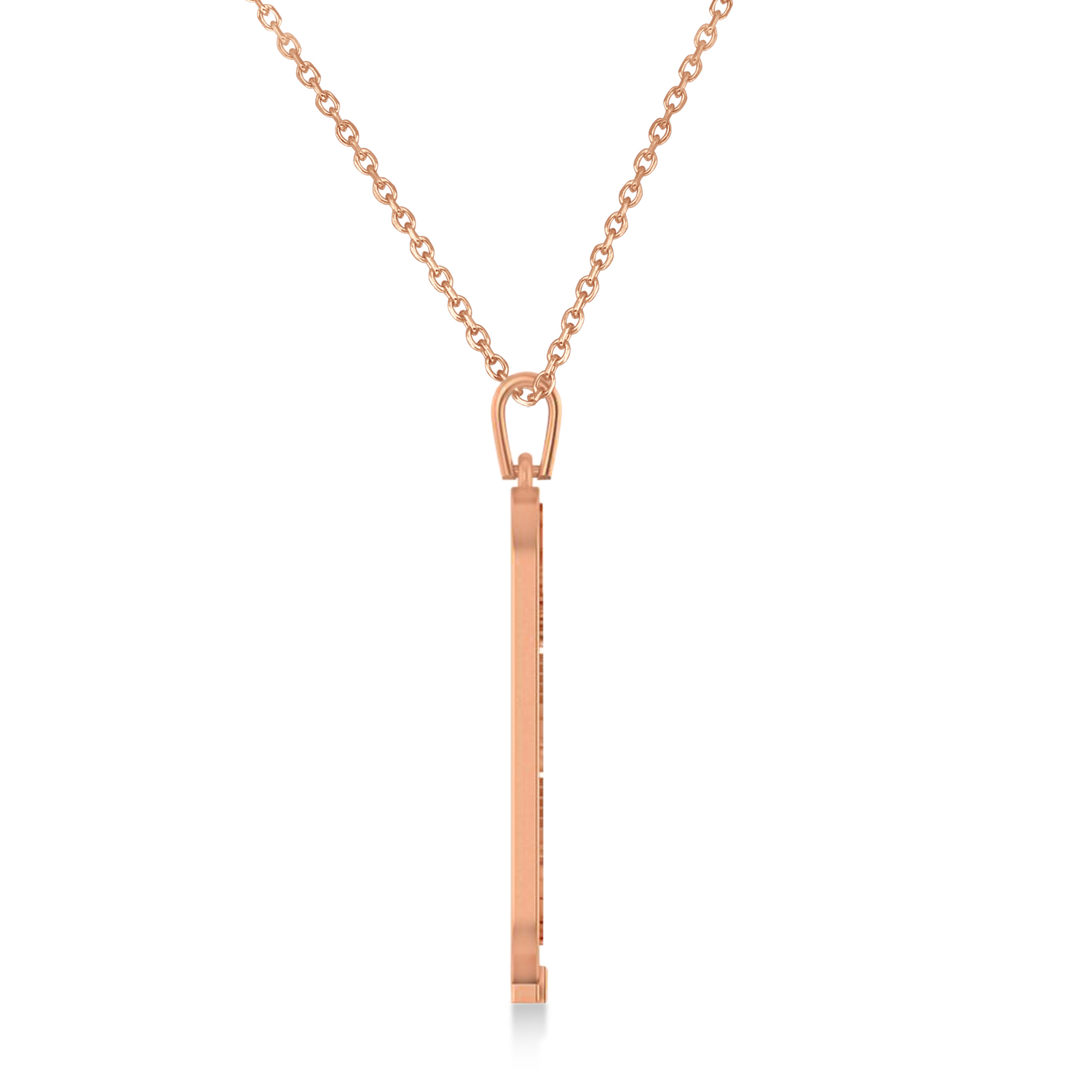 Egyptian Cartouche Pendant Necklace 14k Rose Gold