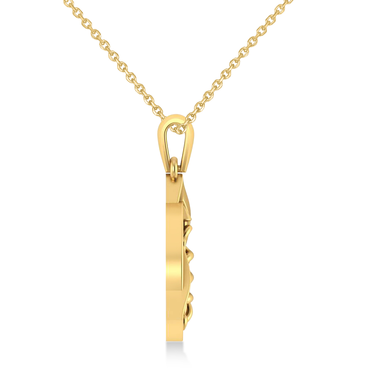 Dentistry Symbol Pendant Necklace 14k Yellow Gold