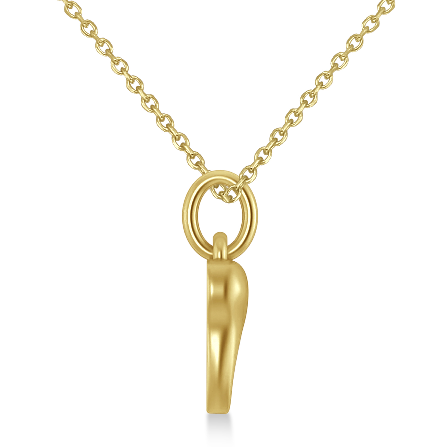 Molar Tooth Pendant Necklace 14k Yellow Gold