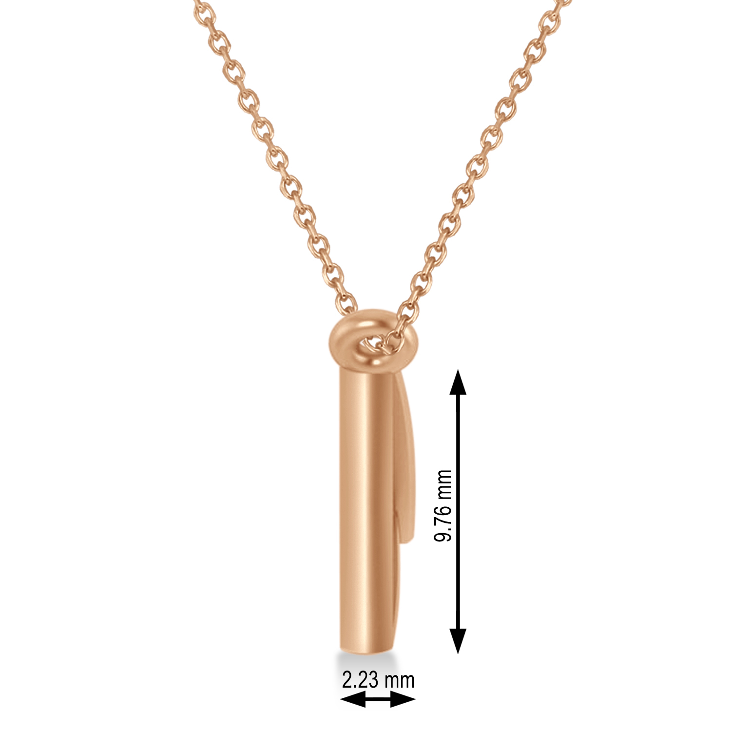 Engravable Love Letter Envelope Pendant Necklace 14k Rose Gold