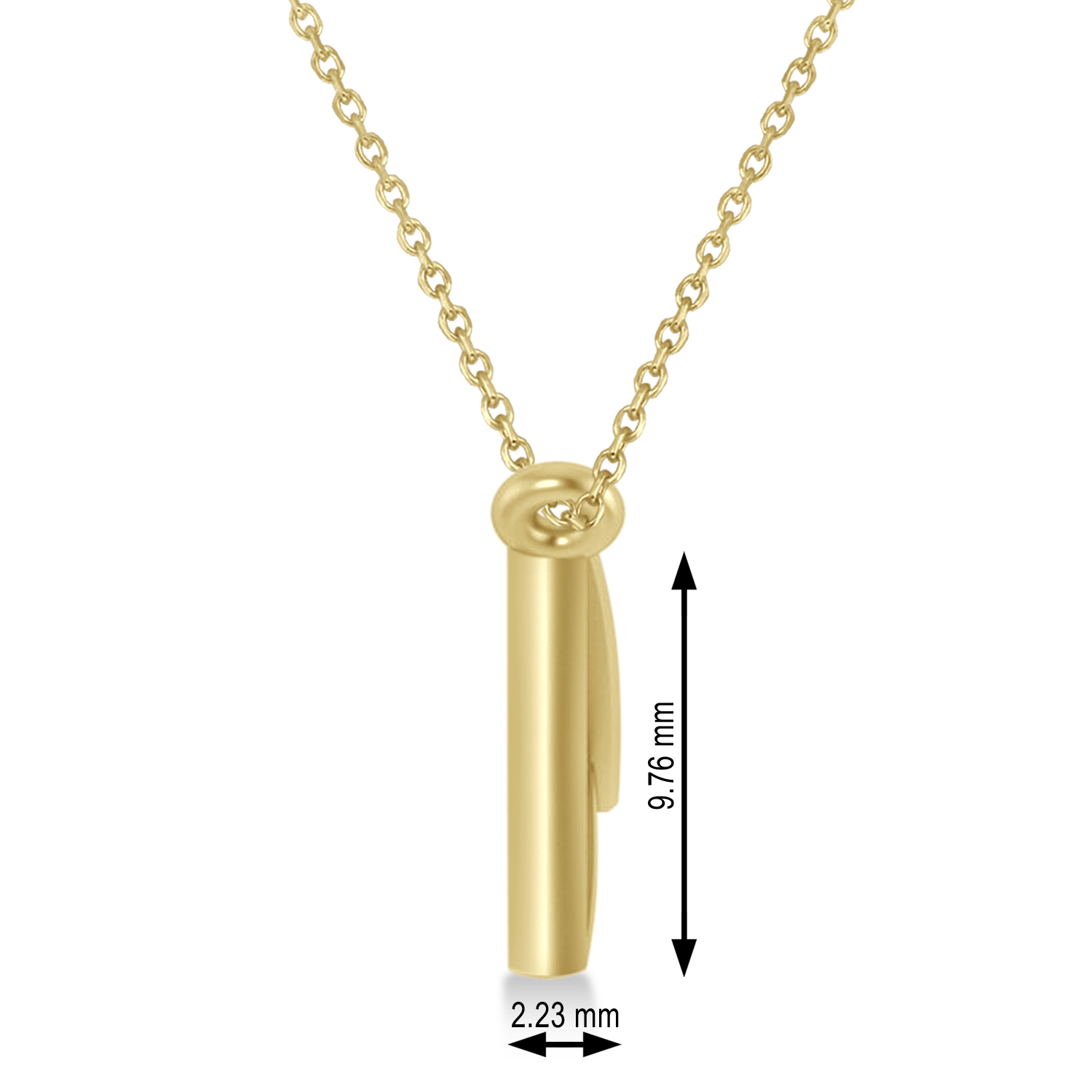 Engravable Love Letter Envelope Pendant Necklace 14k Yellow Gold