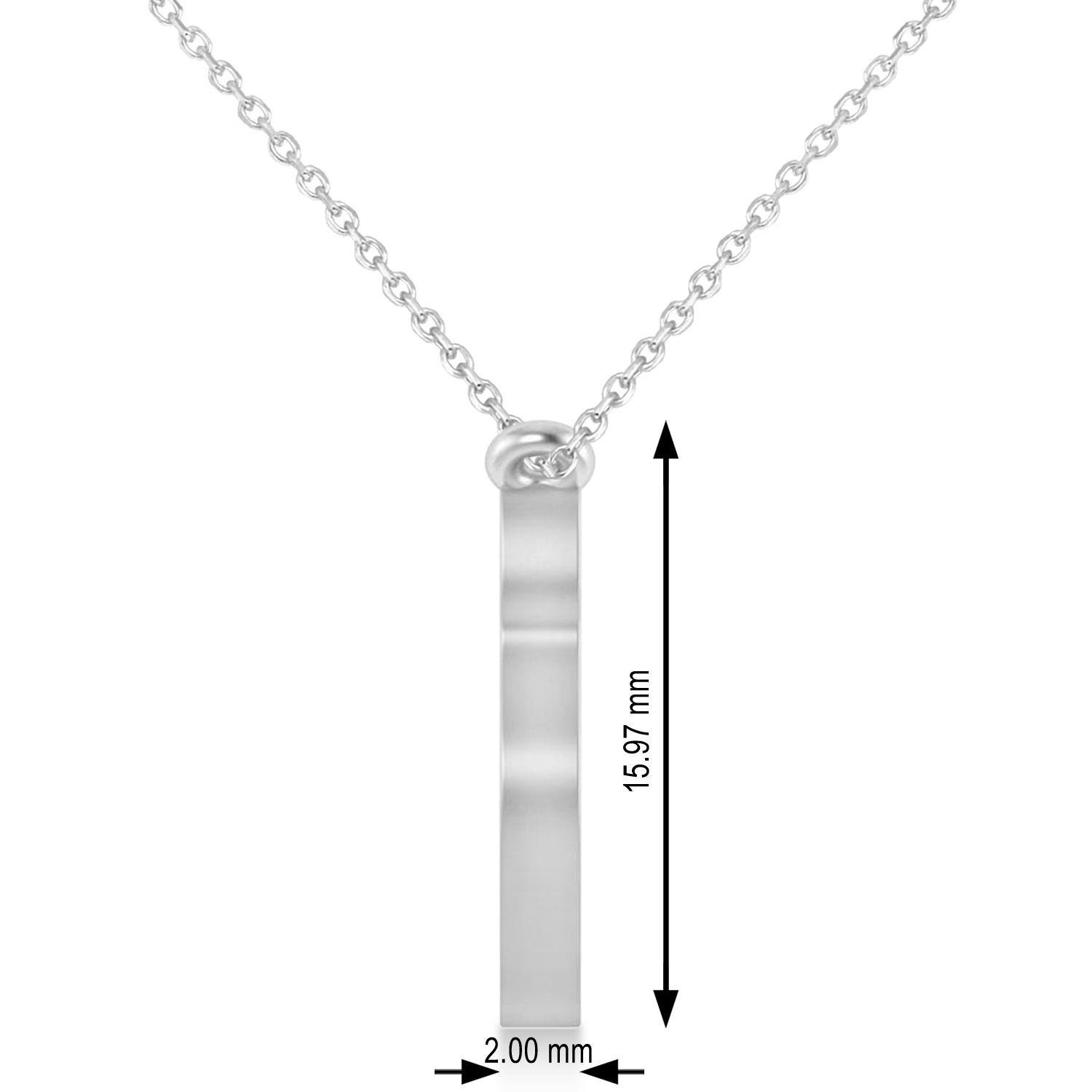 Tiger's Face Shaped Charm Pendant Necklace 14k White Gold