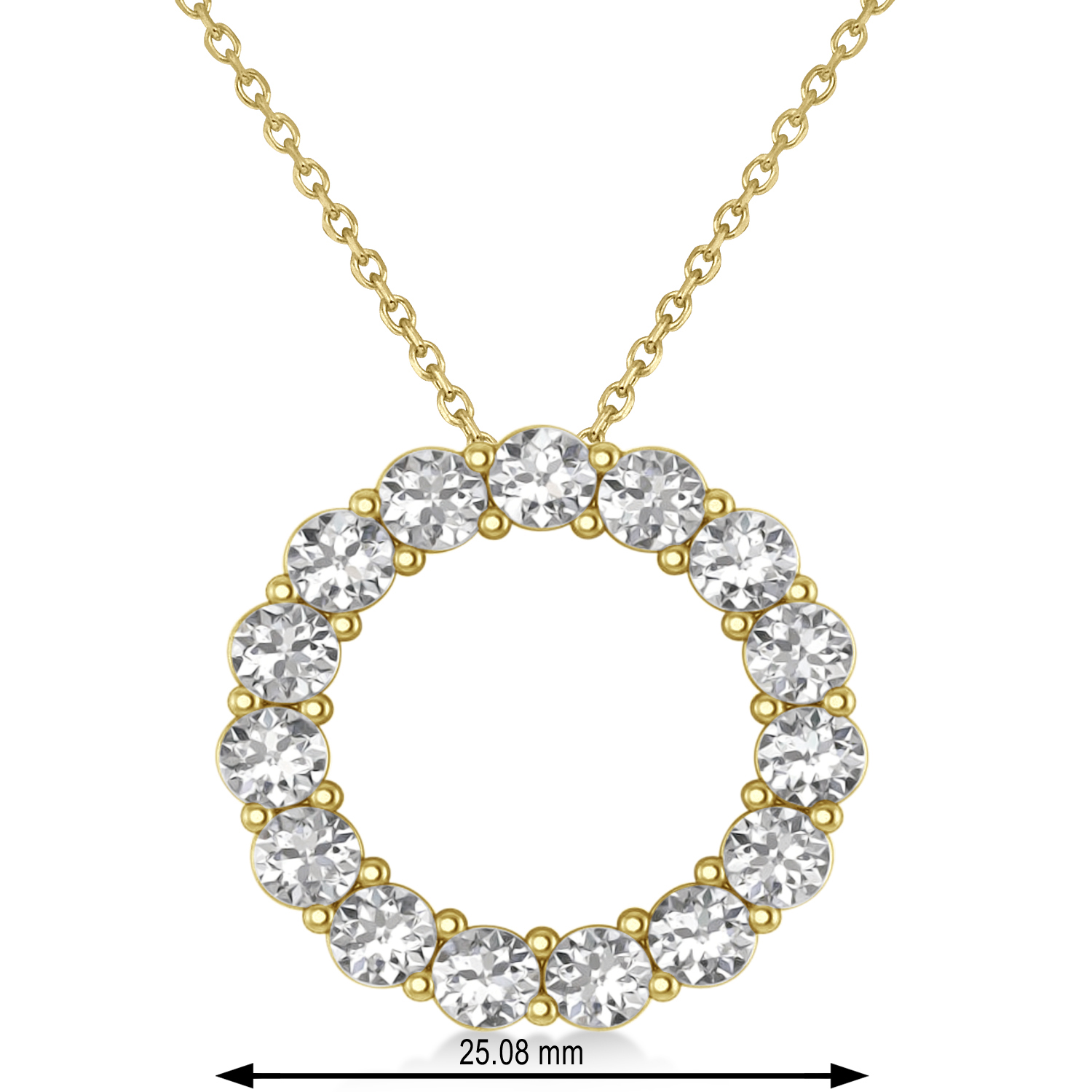 Diamond Circle of Life Pendant Necklace 14k Yellow Gold (3.75ct)