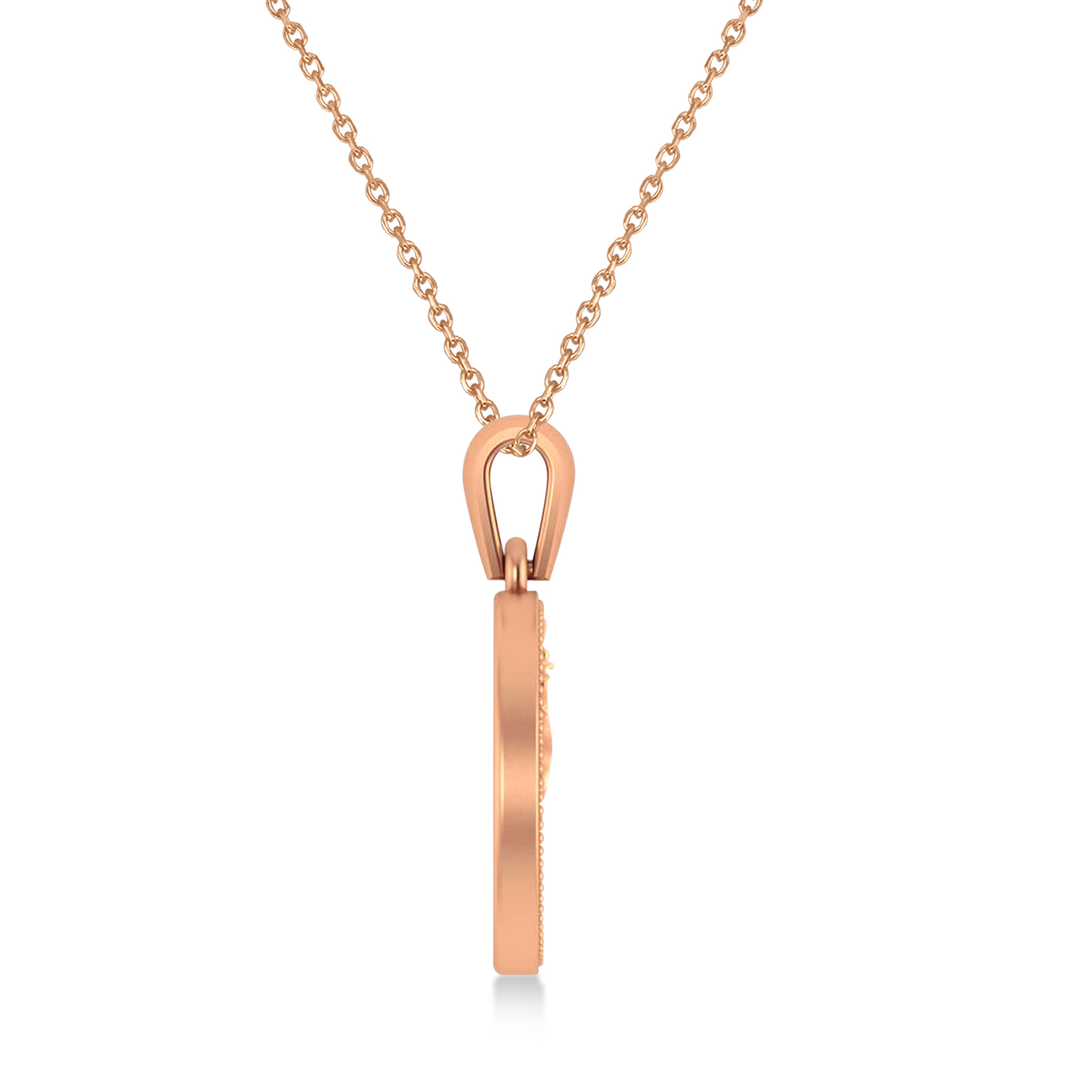 Dragon Zodiac Pendant Necklace 14K Rose Gold