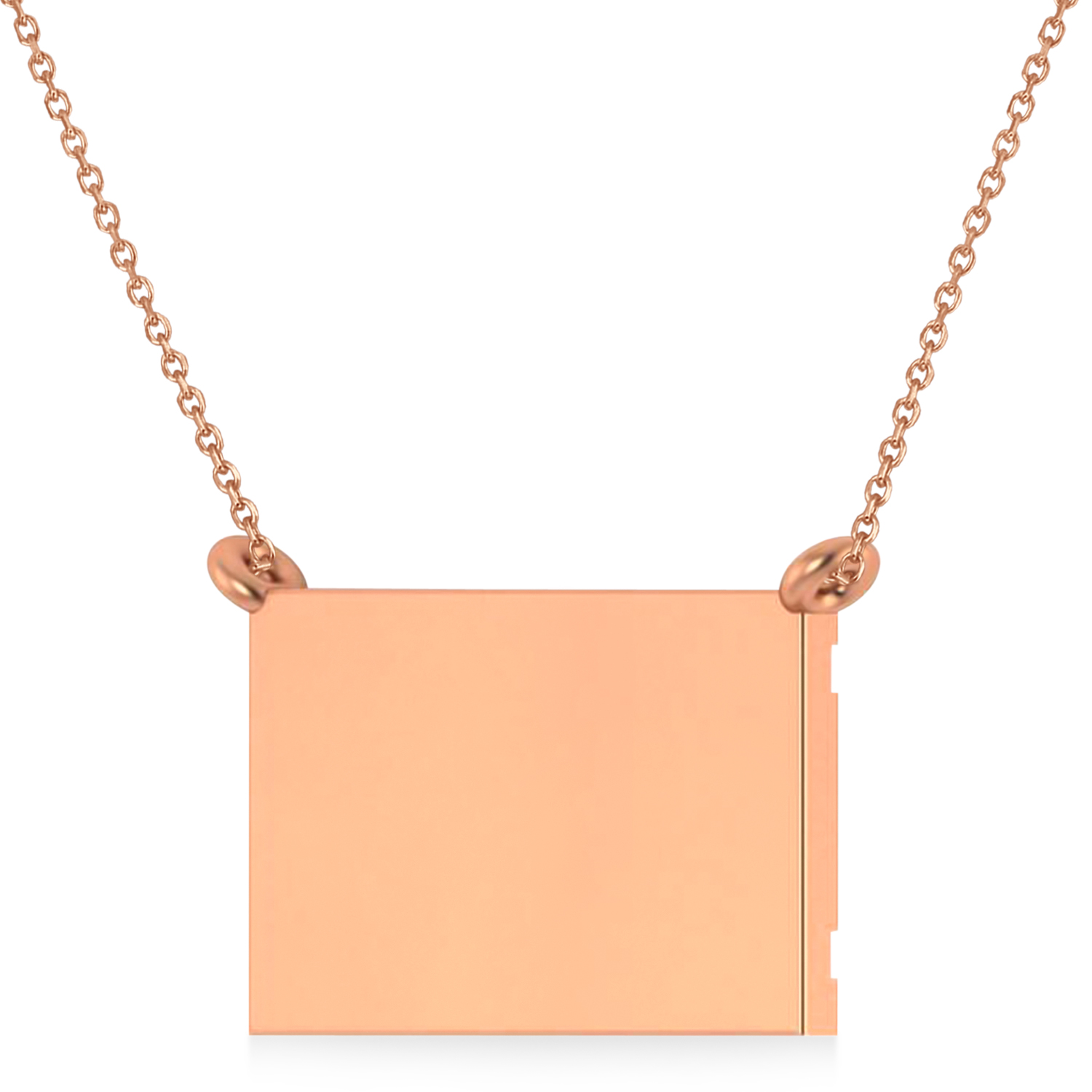 Israel Flag Pendant Necklace 14K Rose Gold