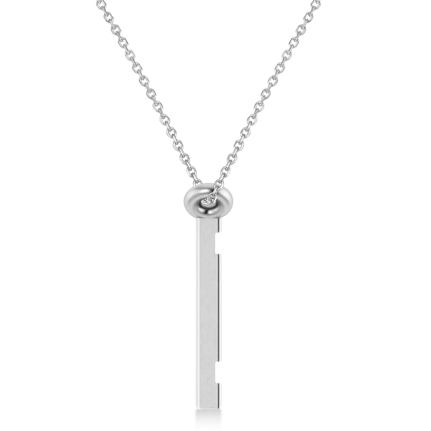 Israel Flag Pendant Necklace 14K White Gold