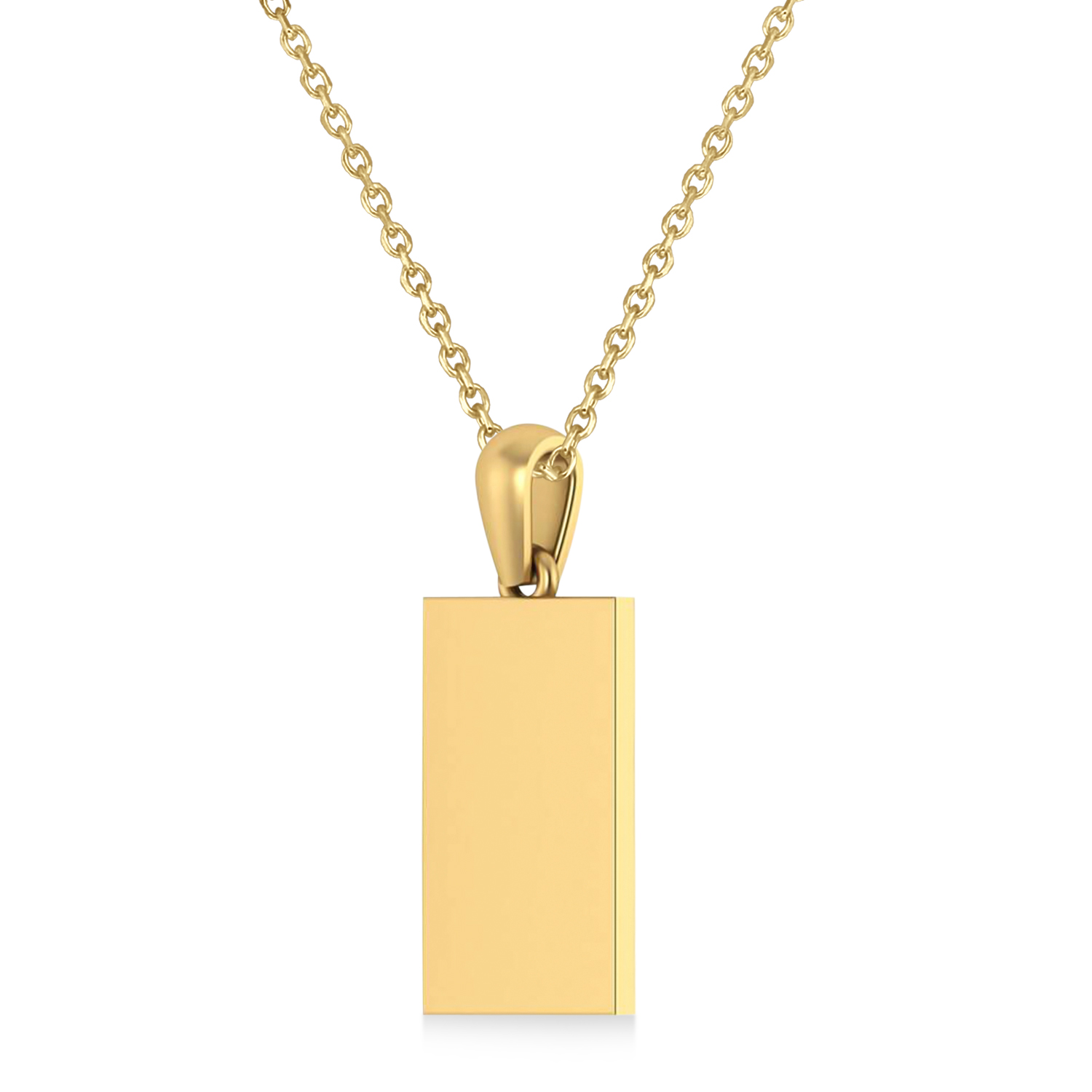Israel Flag with Star of David Pendant Necklace 14K Yellow Gold