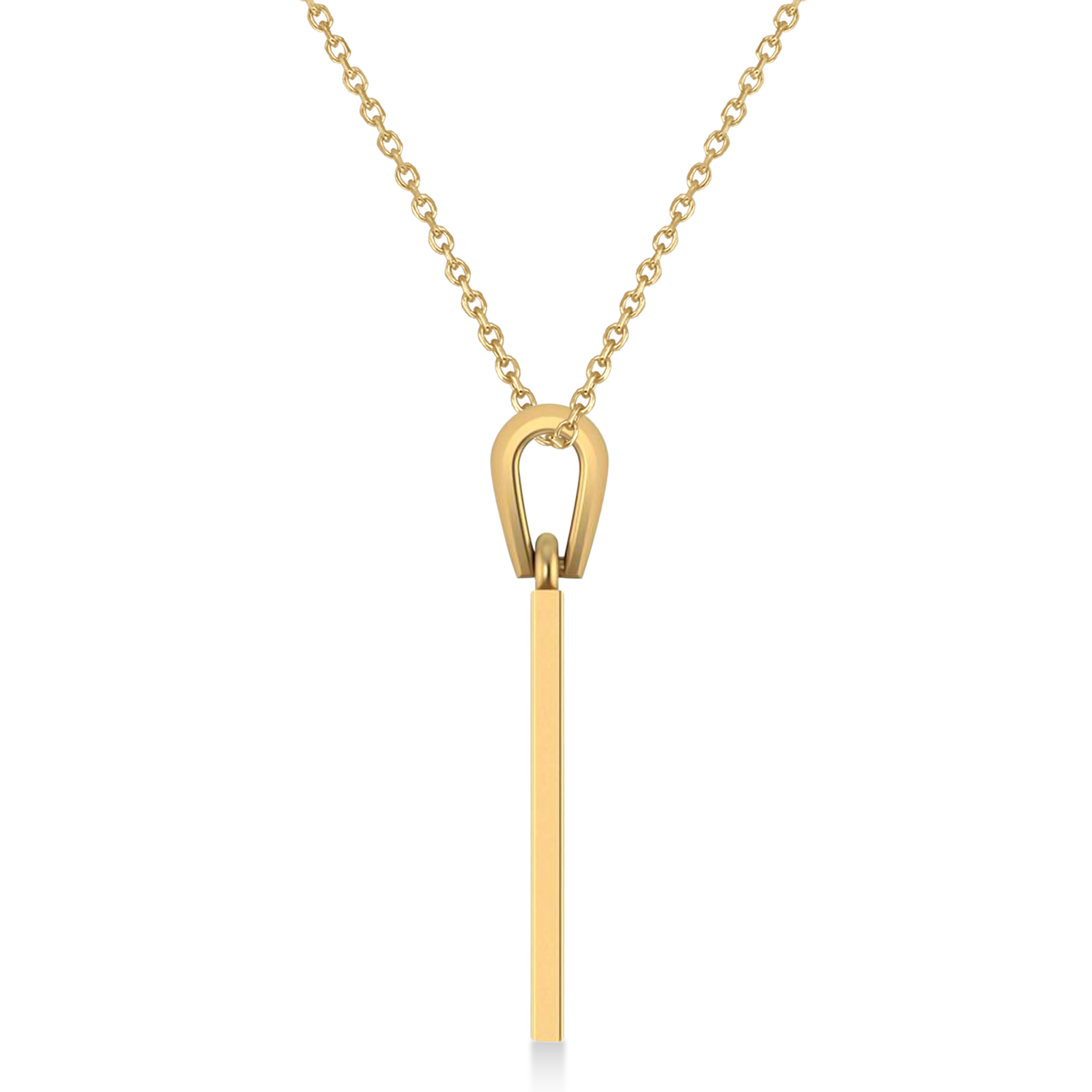 Israel Flag with Star of David Pendant Necklace 14K Yellow Gold