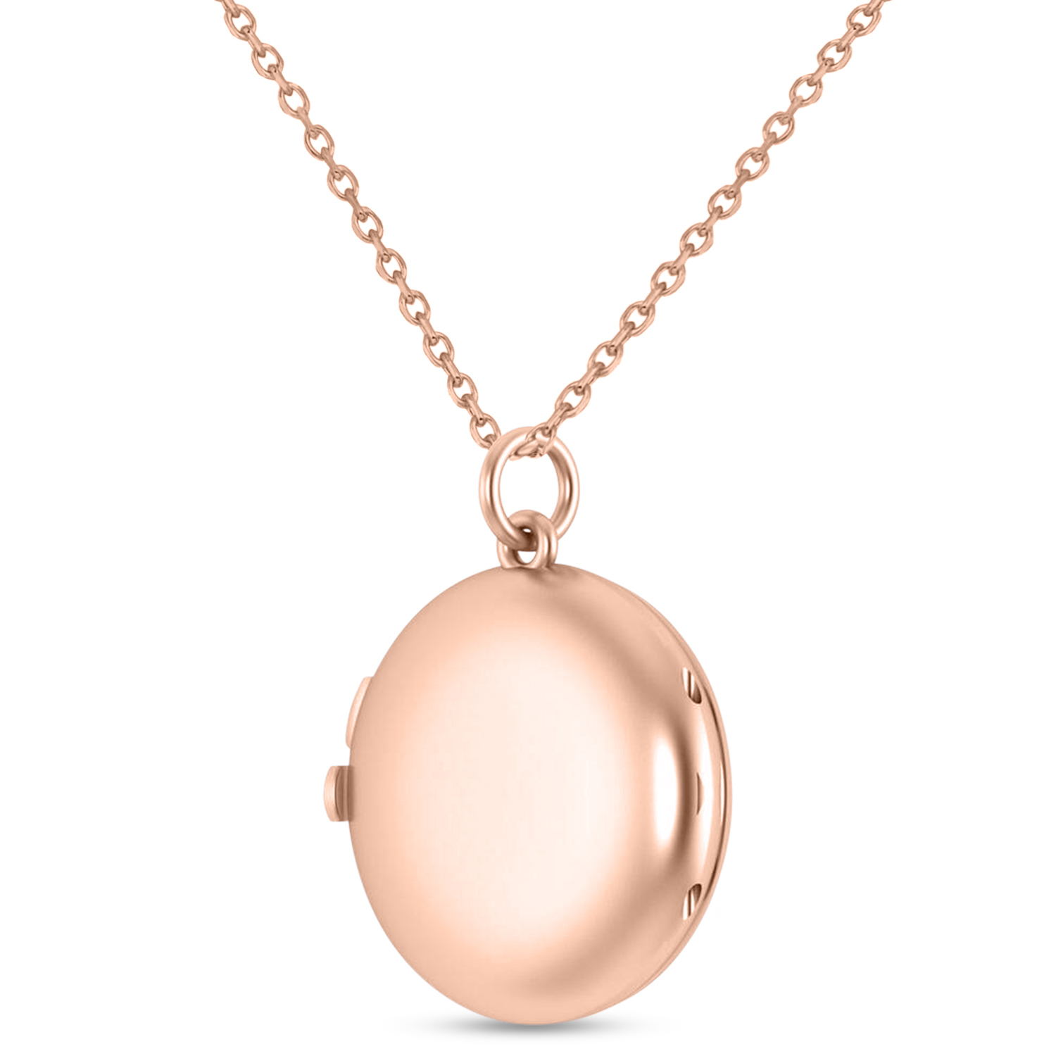 Earth's Geography Charm Locket Pendant Necklace 14K Rose Gold