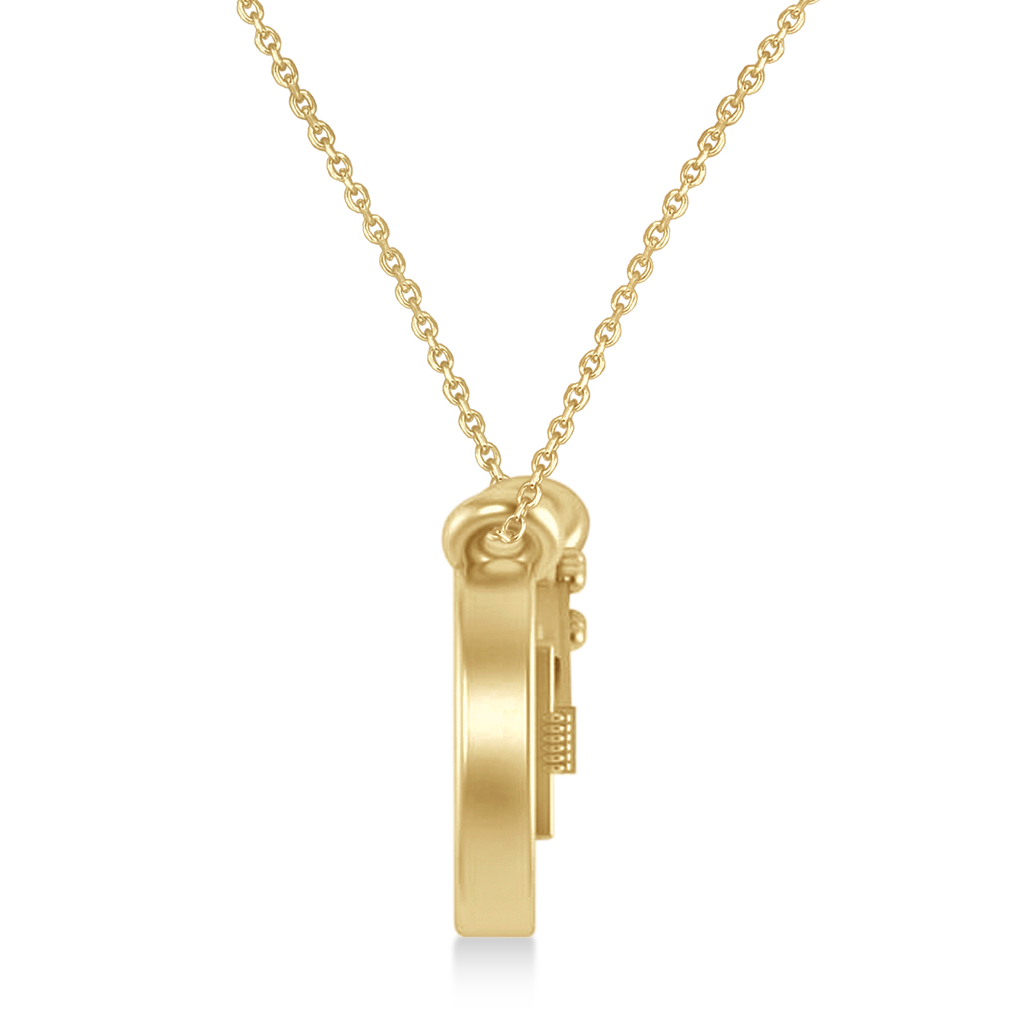 Guitar Charm Pendant Necklace Medium 14K Yellow Gold