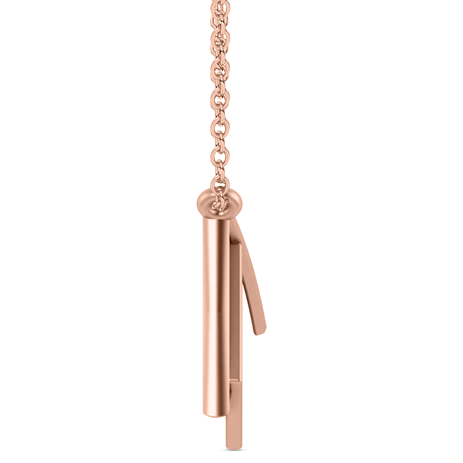 I Love You Envelope Pendant Necklace 14K Rose Gold