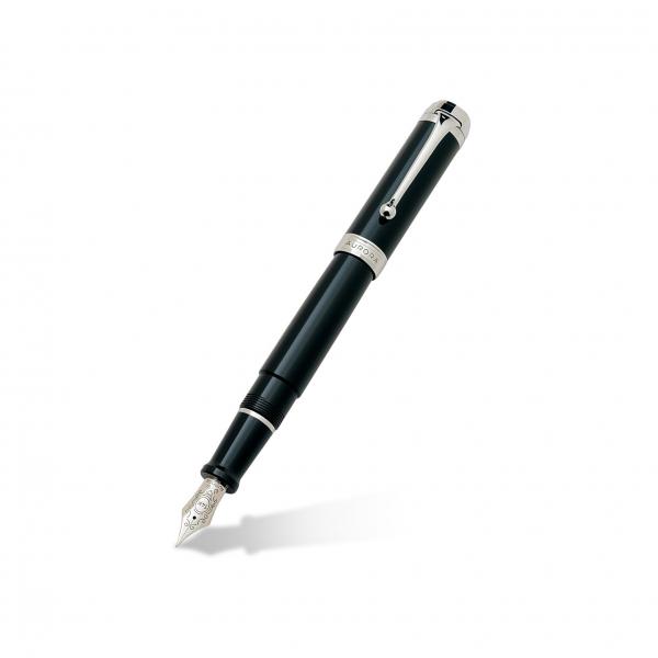Aurora Talentum Classic 14k White Gold & Black Fountain Pen