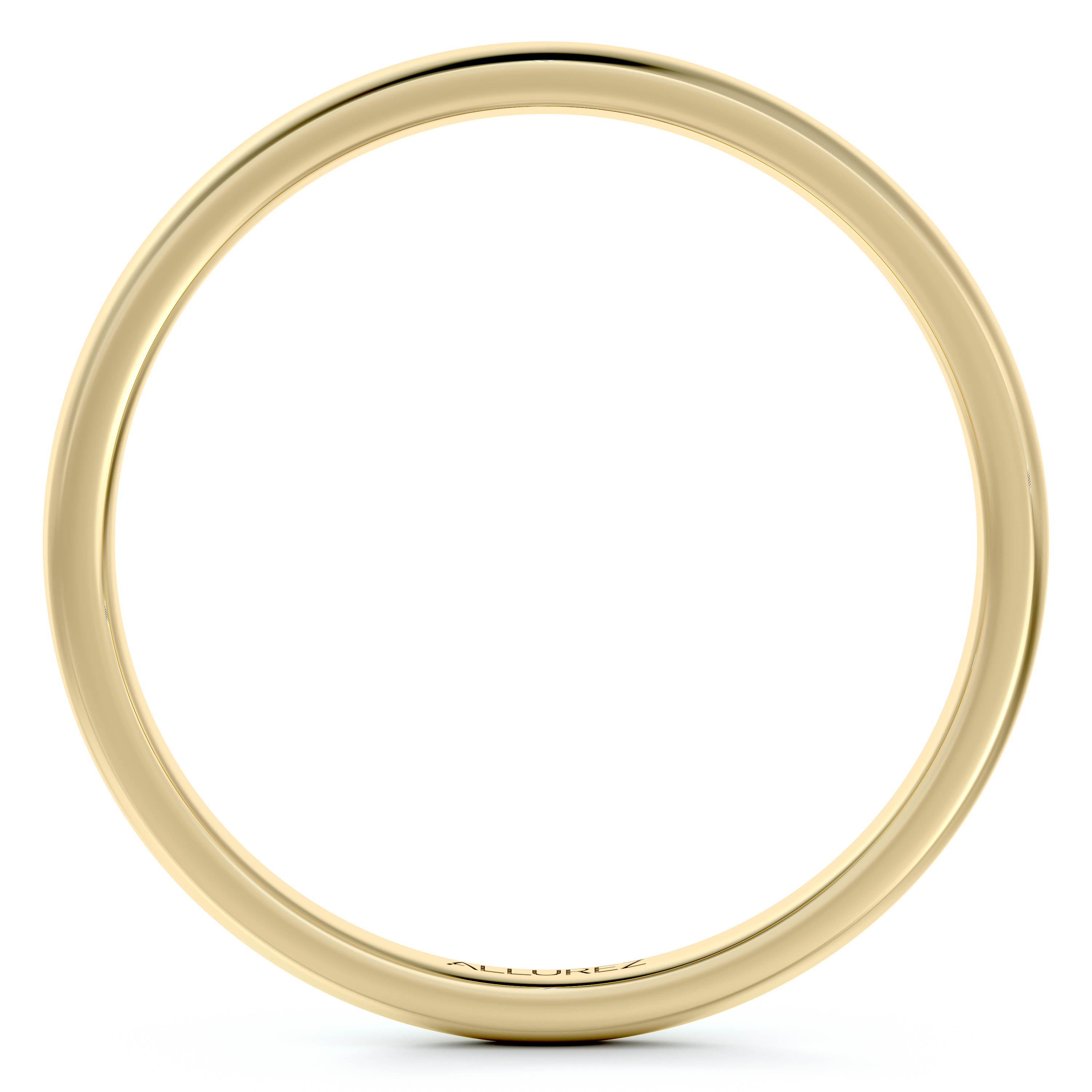 Dome Comfort Fit Wedding Ring Band 18k Yellow Gold (2mm)