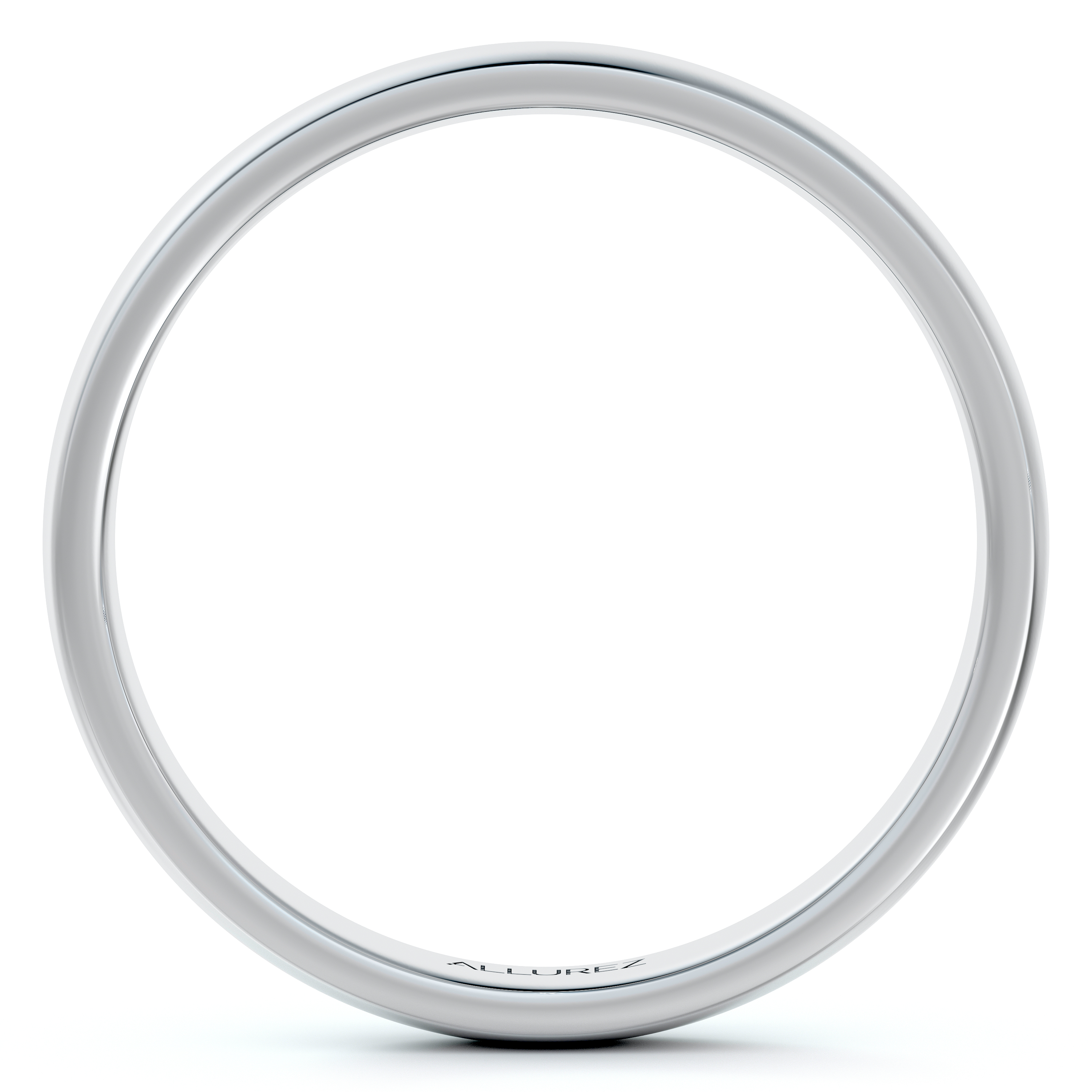 Dome Comfort Fit Wedding Ring Band Platinum (3mm)