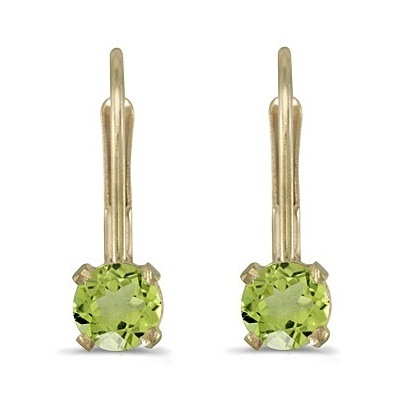 Peridot Lever-Back Drop Earrings 14k Yellow Gold (0.60ctw)