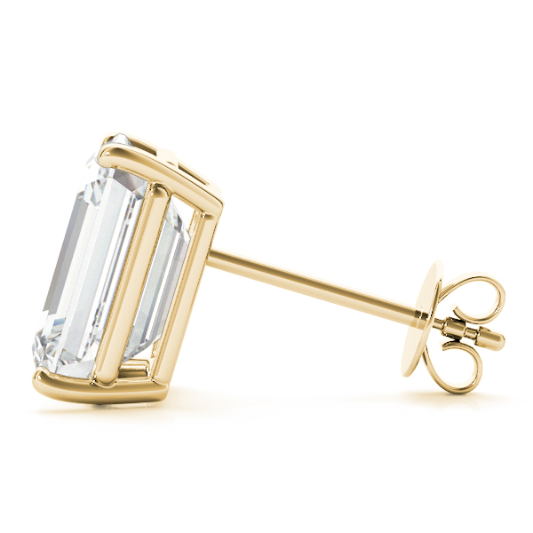 1.50ct Emerald-Cut Lab Diamond Stud Earrings 18kt Yellow Gold (G-H, VS2-SI1)