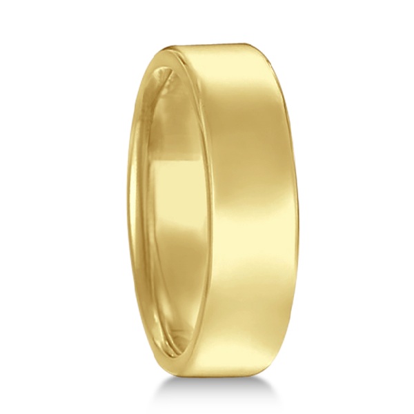 Euro Dome Comfort Fit Wedding Ring Men's Band 18k Yellow Gold (5mm)