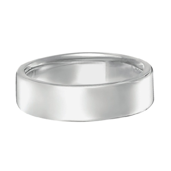 Euro Dome Comfort Fit Wedding Ring Men's Band in Palladium (5mm)