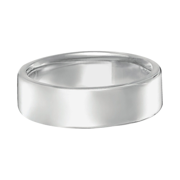 Dome Comfort Fit Wedding Ring Men's European Band in Palladium (6mm)