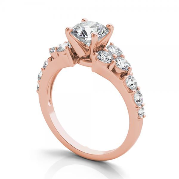 Diamond Engagement Ring Luxury Setting 14k Rose Gold (1.00ct)