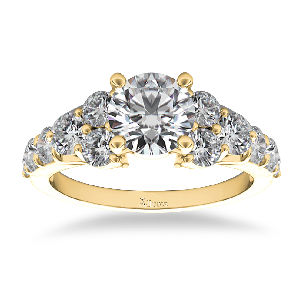 Diamond Engagement Ring Luxury Setting 14k Yellow Gold (1.00ct)