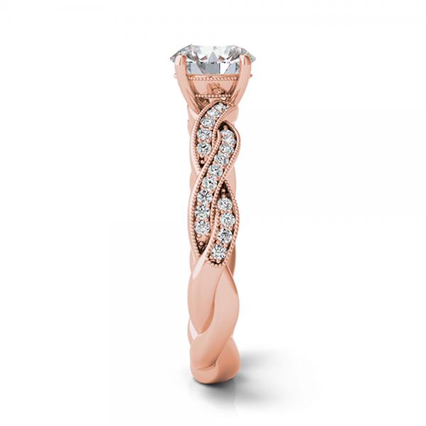 Diamond Infinity Twisted Engagement Ring 14k Rose Gold (0.22ct)