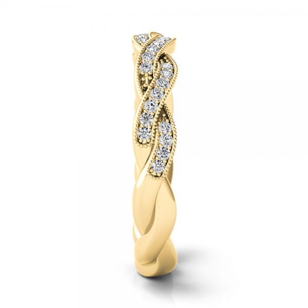 Diamond Twisted Bridal Set Setting 14k Yellow Gold (0.42ct)