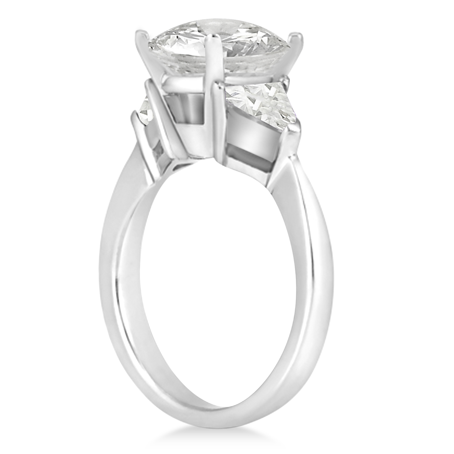 Diamond Trilliant Three Stone Engagement Ring Platinum (0.70ct)