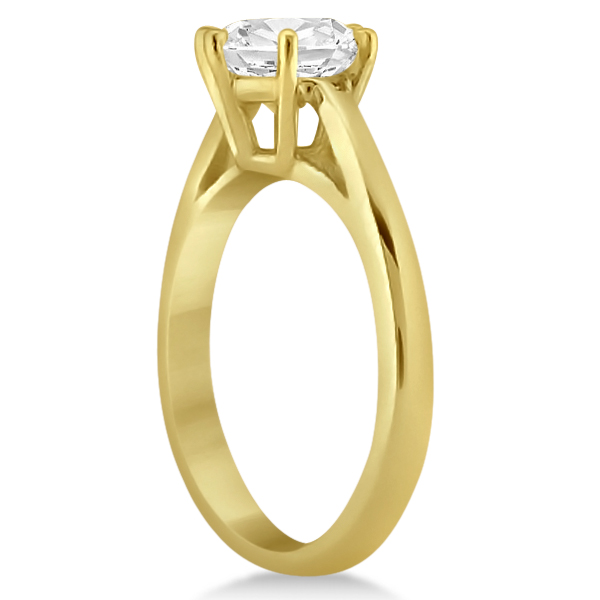 Six-Prong 18k Yellow Gold Solitaire Engagement Ring Setting