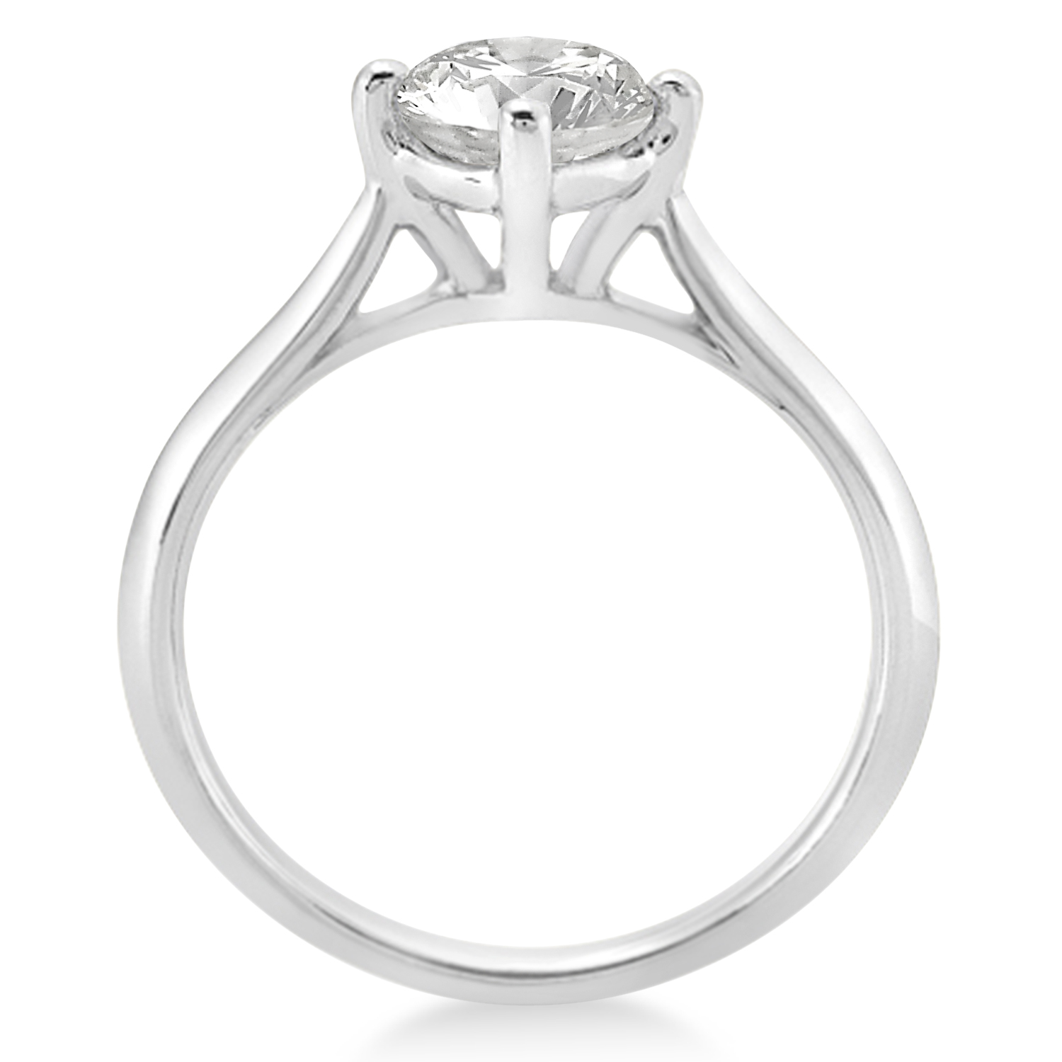 Round Solitaire Diamond Engagement Ring 14k White Gold (1.00ct)