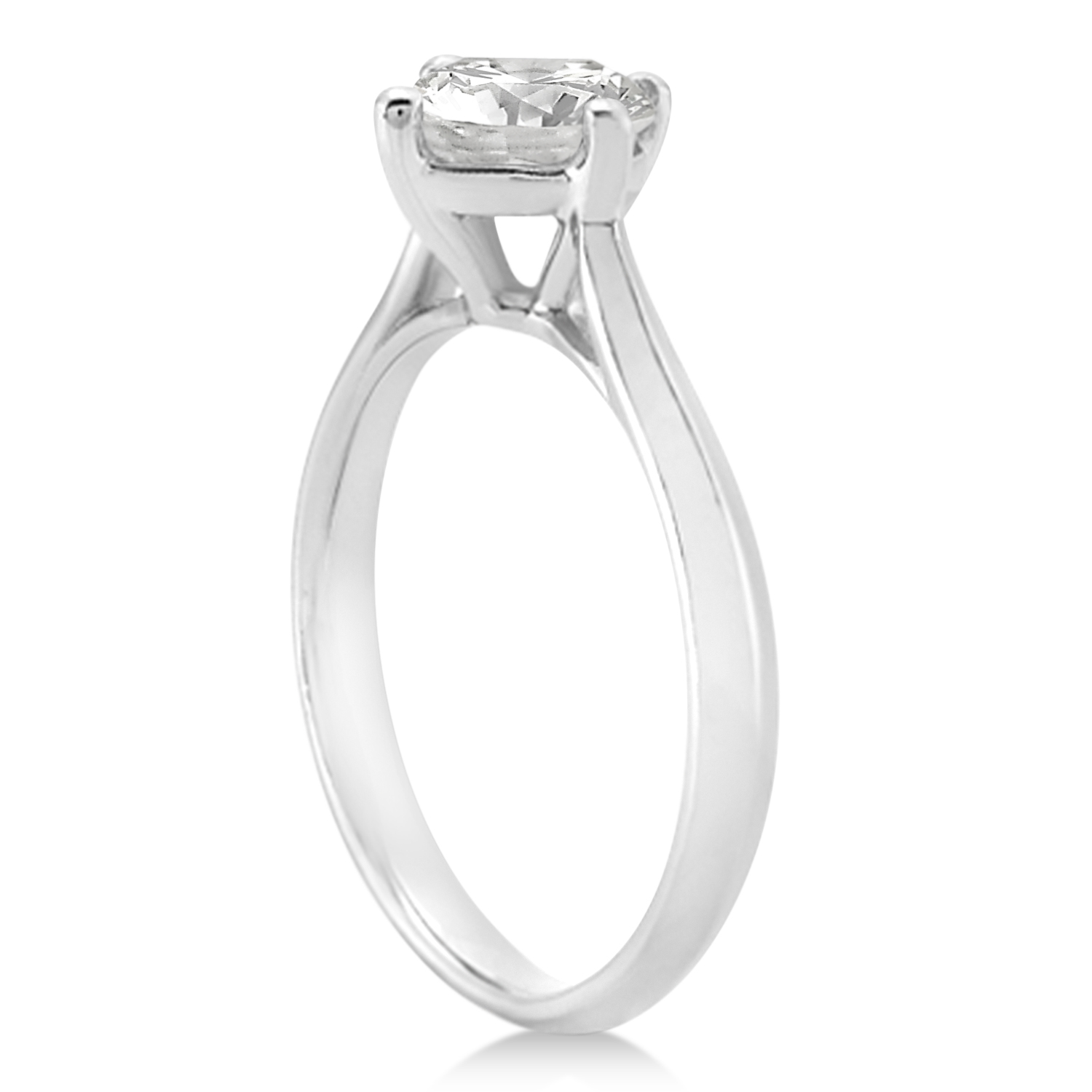 Round Solitaire Diamond Engagement Ring 14k White Gold (1.00ct)