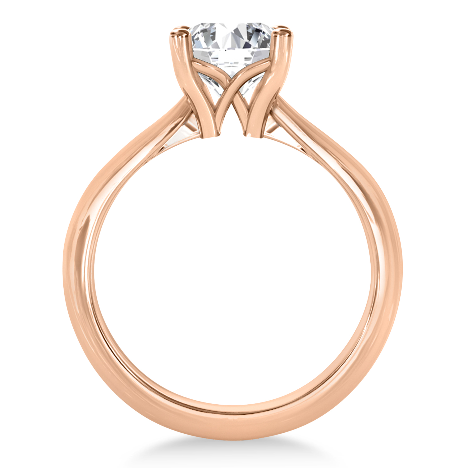 Diamond Fancy Engagement Ring 14k Rose Gold